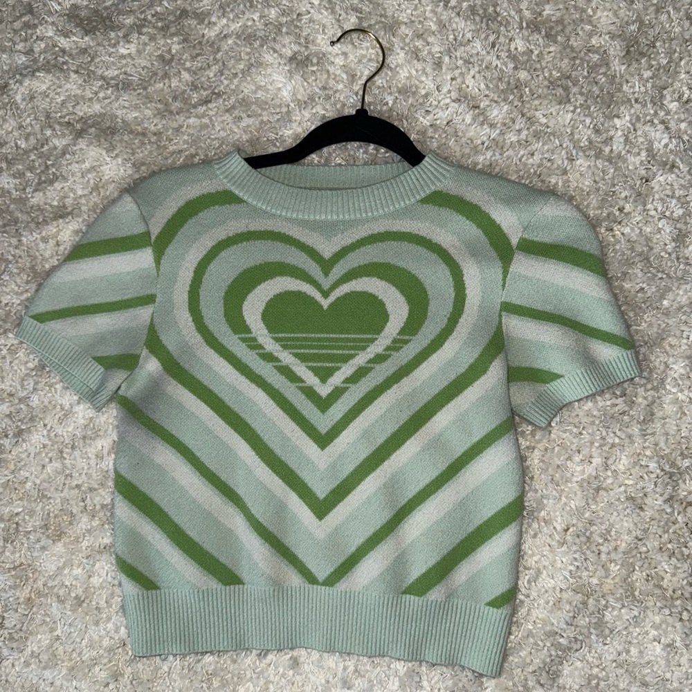 Green Powerpuff Girls inspired Crop Shirt